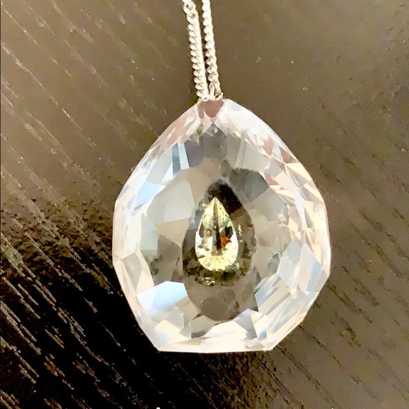 Swarovski Yellow Crystal Inside Crystal Necklace